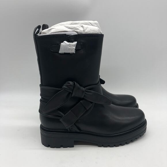 Aerosoles Womens Sabin Motorcycle Ankle Leather Boots Black Size 7 M - Picture 4 of 10